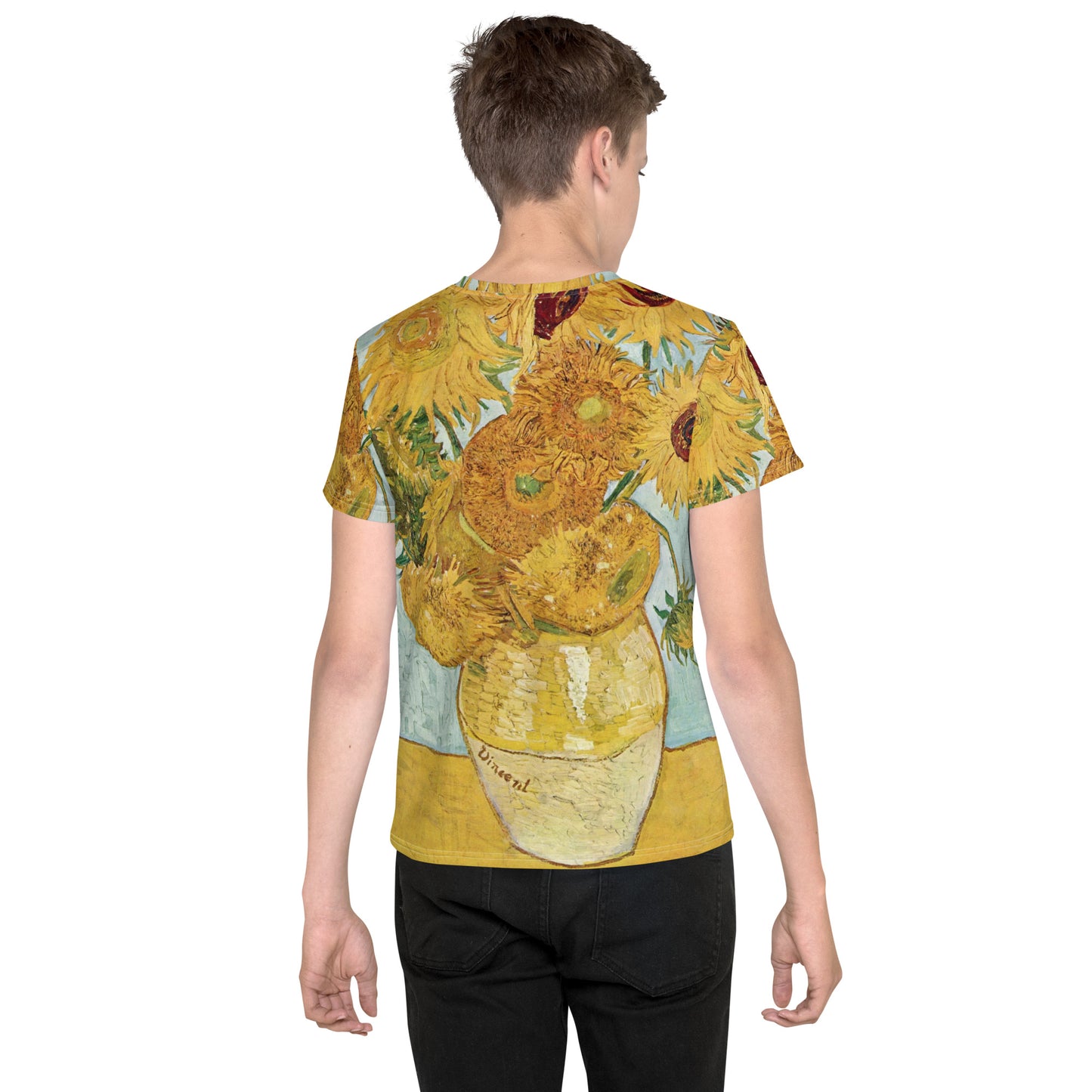 Van Gogh Inspired Sunflowers Teen T-Shirt