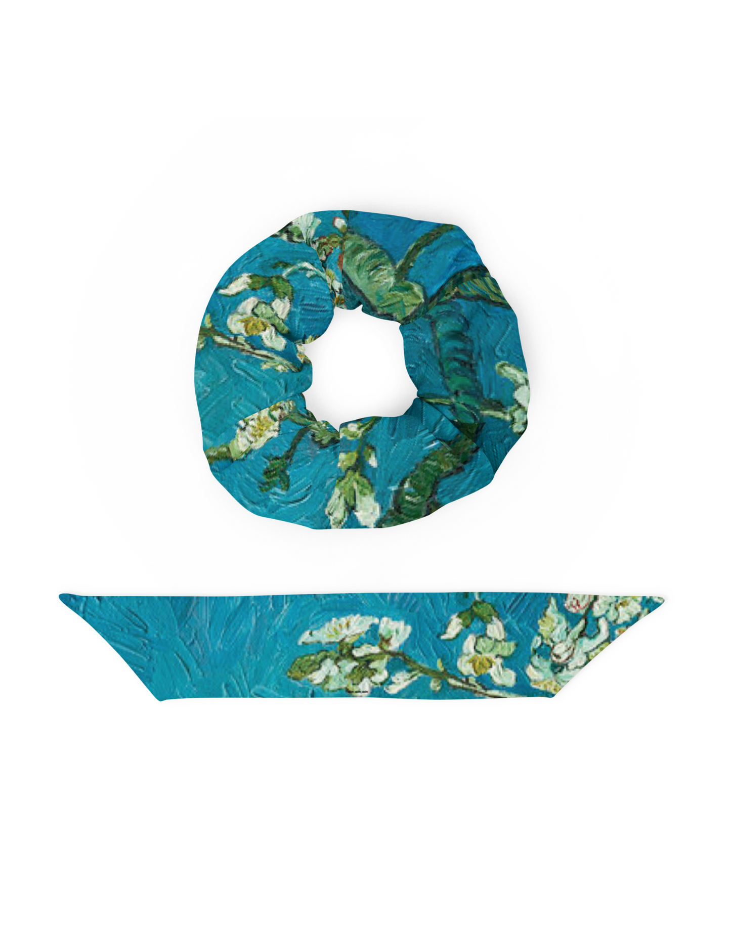 Van Gogh Almond Blossoms Recycled Scrunchie