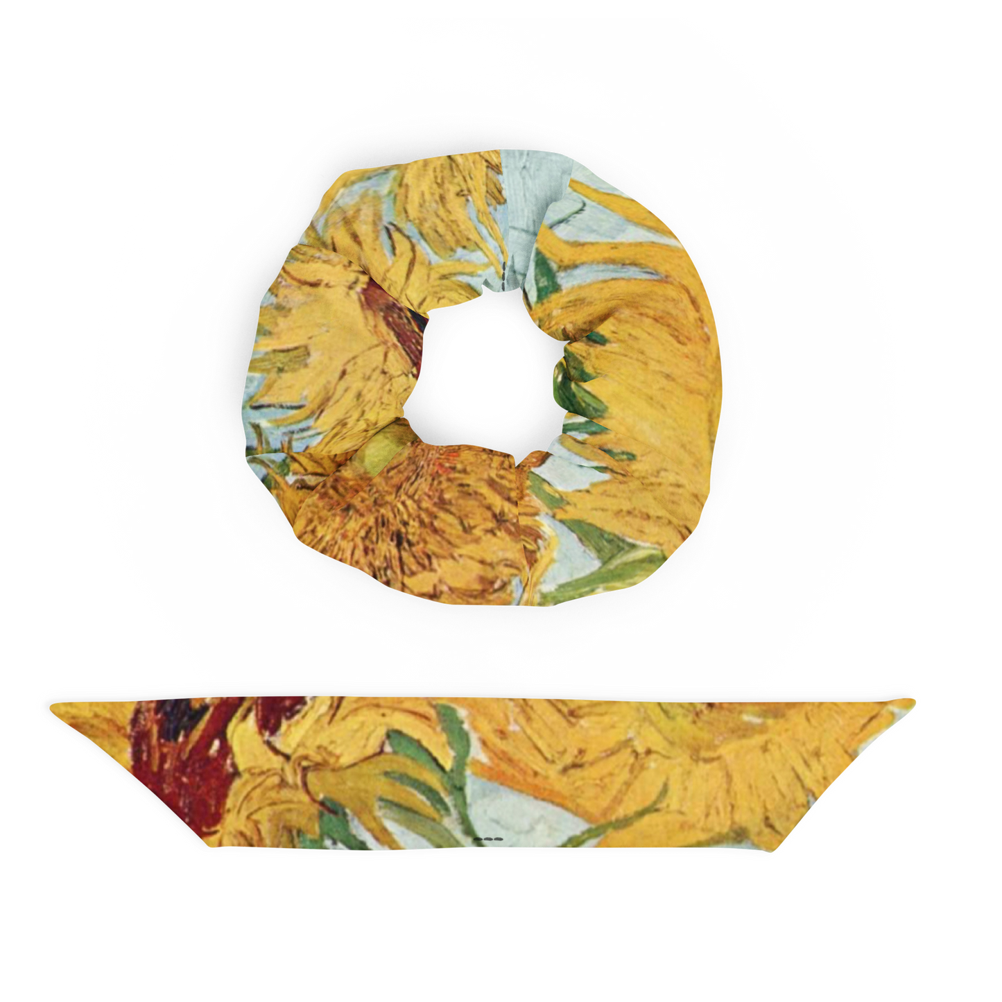 Van Gogh Inspired Sunflowers Recycled Scrunchie